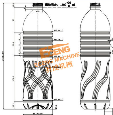 Botella semi automática de alta velocidad del ANIMAL DOMÉSTICO de la máquina 16KW del moldeo por insuflación de aire comprimido del estiramiento